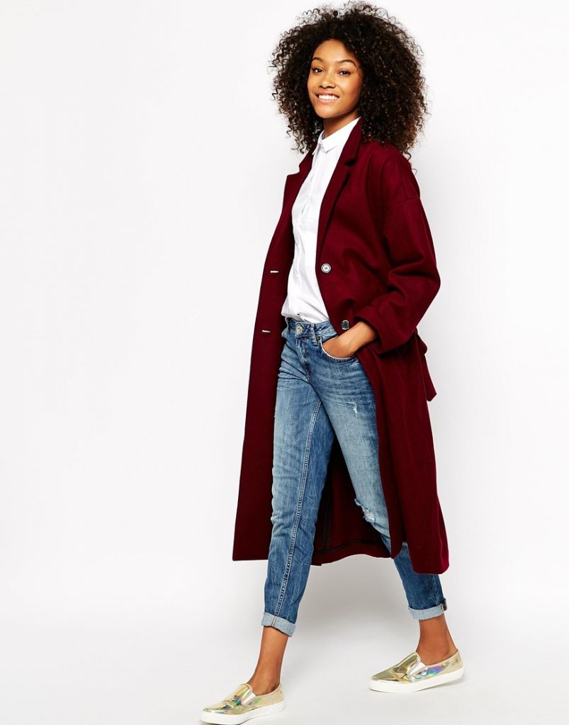 Monki Tie Waist Coat - 60% wool