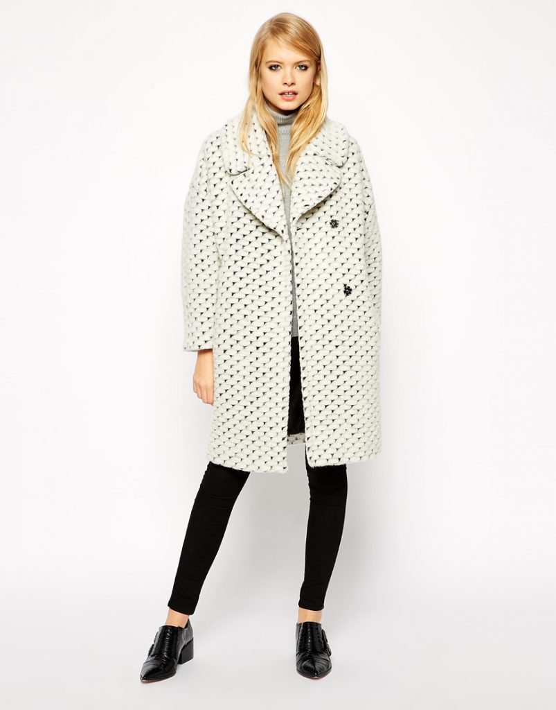ASOS Coat With Cocoon Fit In Texture