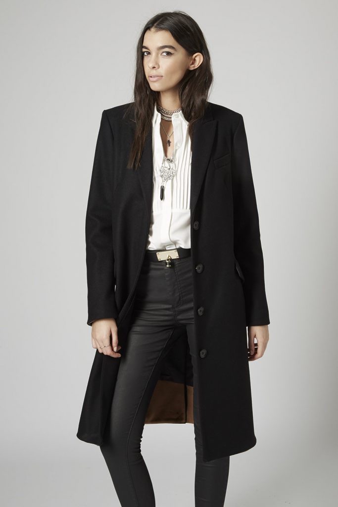 Topshop Wool Blend Coat