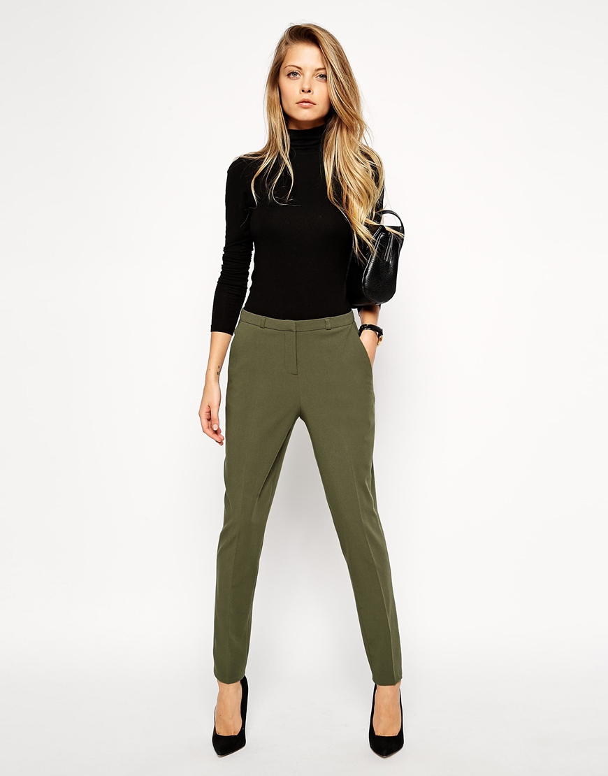 ASOS Cigarette Trousers In Crepe