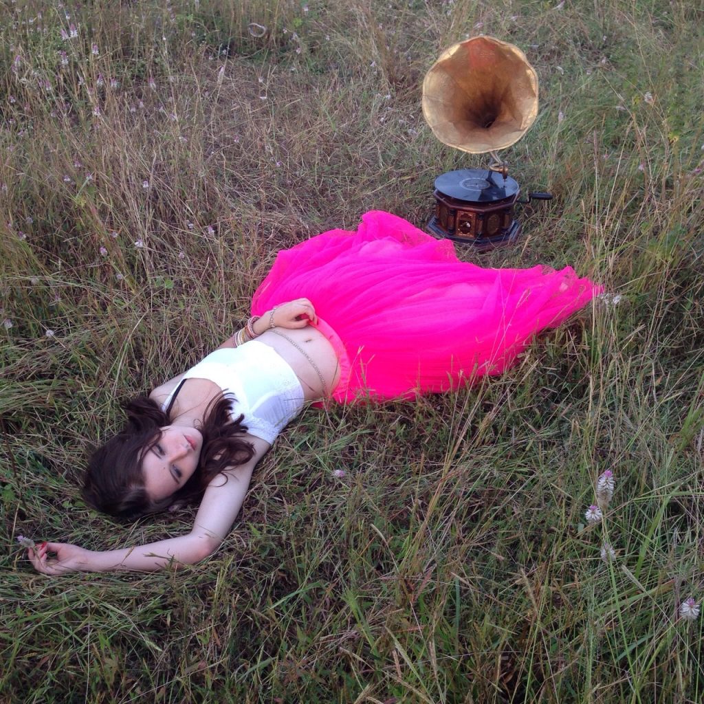 Fuchsia pink tutu skirt music video