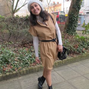 Beige shirtdress