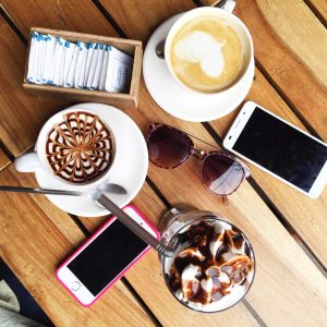 Coffee flat lay