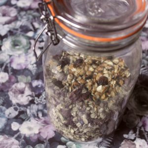 Making granola Kilner jars