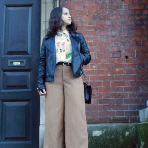 Culottes and a silk shirt