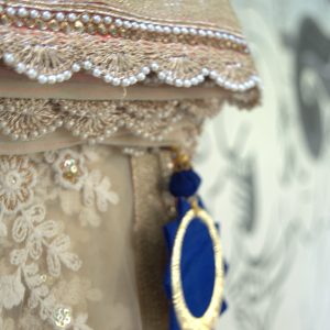 Cream sari with gold embroidery and Fuscia blouse - Fashion and Frappes