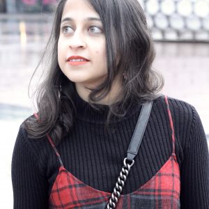 Zara red checked slip dress turtleneck