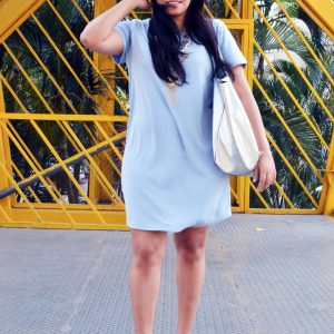 Summer outfit-tshirt dress- fashion and frappes