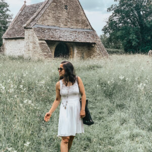 Wiltshire All Saints Church white dress