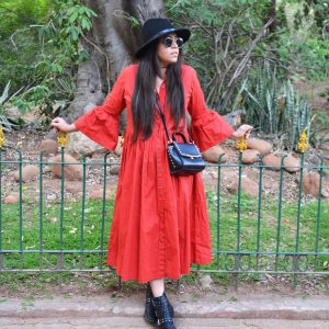 Orange maxi dress - fashion and frappes