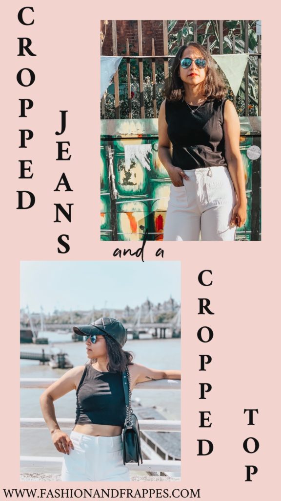 Sezane White Cropped Jeans and a Cropped Top