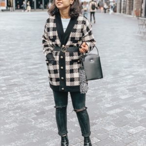 Sandro Cardigan and How to Shop Less