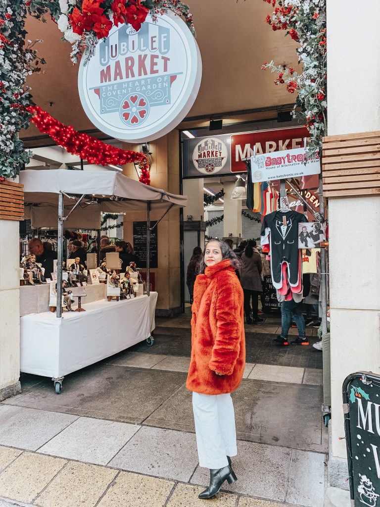 Covent Garden Christmas shopping Jubilee Market