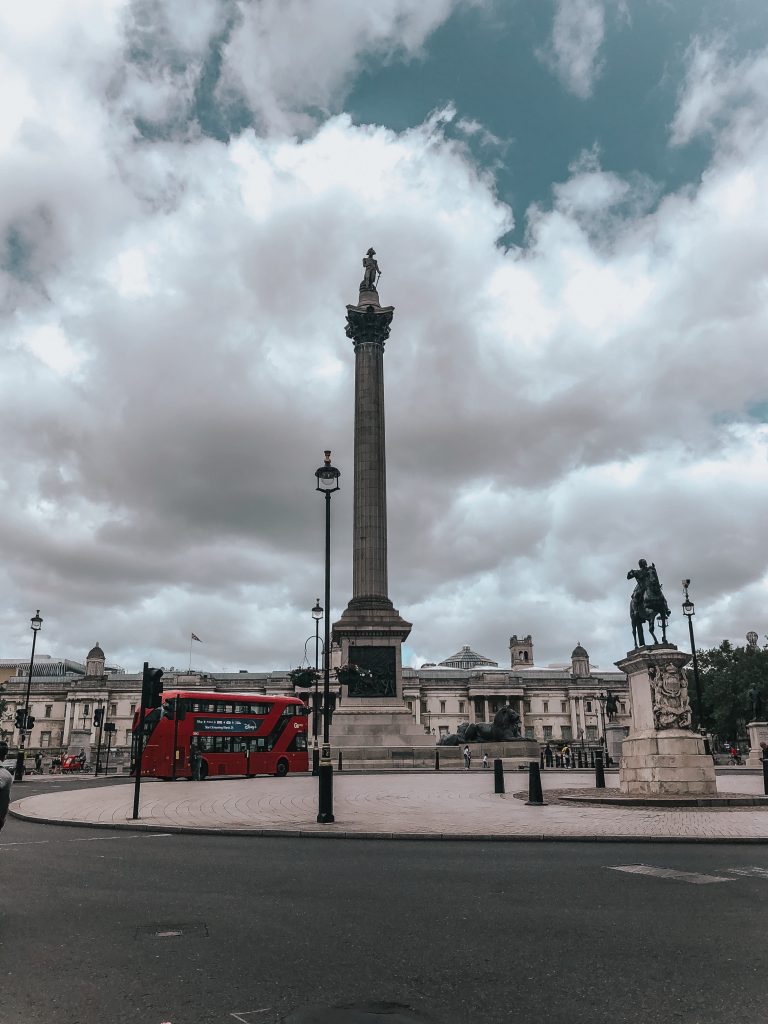 Lockdown in London Trafalgar Square