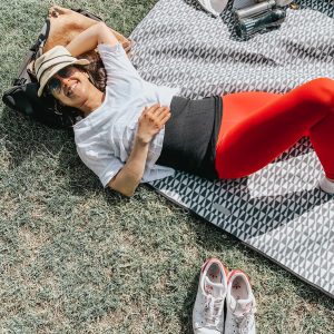 home workout equipment Lululemon leggings