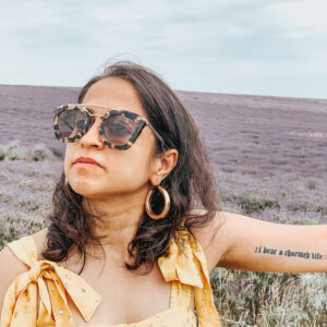 Hitchin Lavender fields Sezane dress