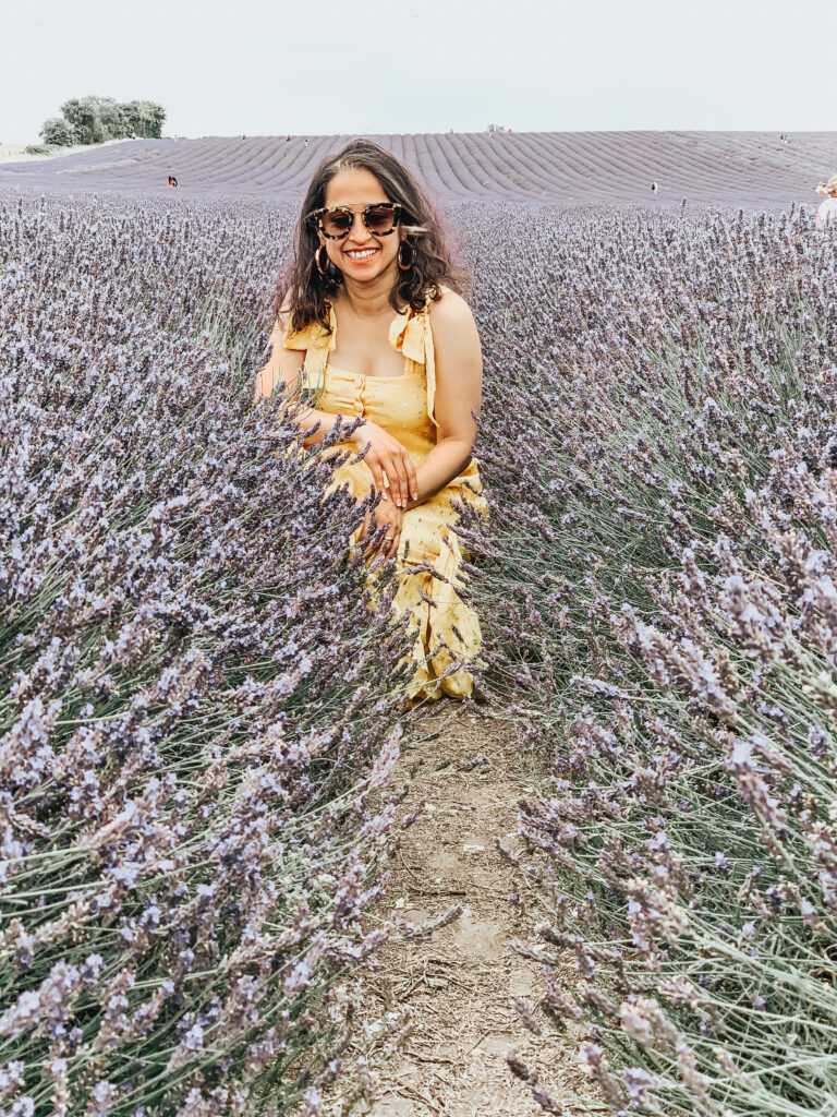 Hitchin Lavender fields Sezane dress