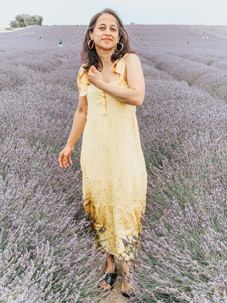 Hitchin Lavender fields Sezane dress