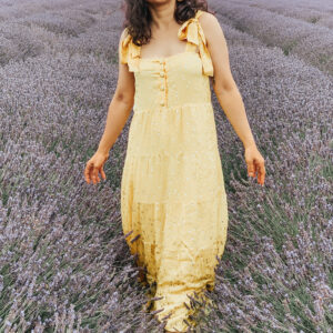 Hitchin Lavender fields Sezane dress