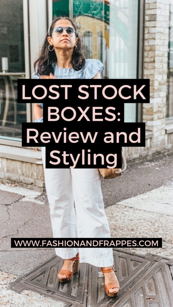 Lost Stock Box - blue frilly top