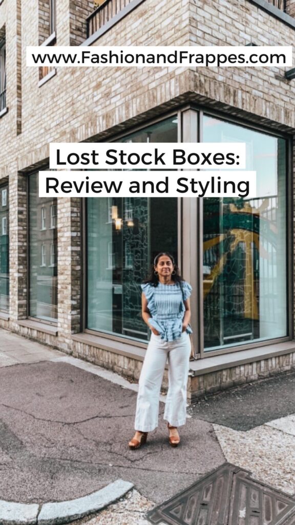 Lost Stock Box - blue frilly top 