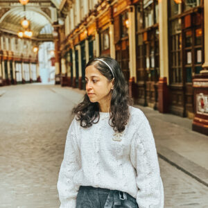 white jumper, Leadenhall Market London