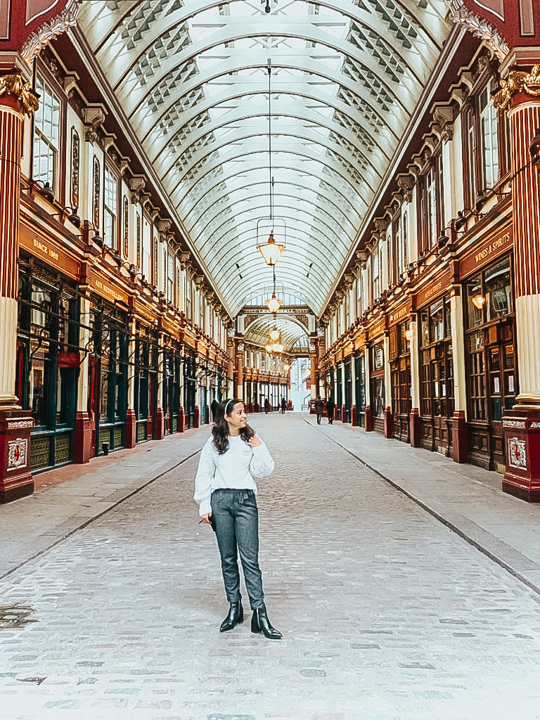 white jumper, Leadenhall Market London