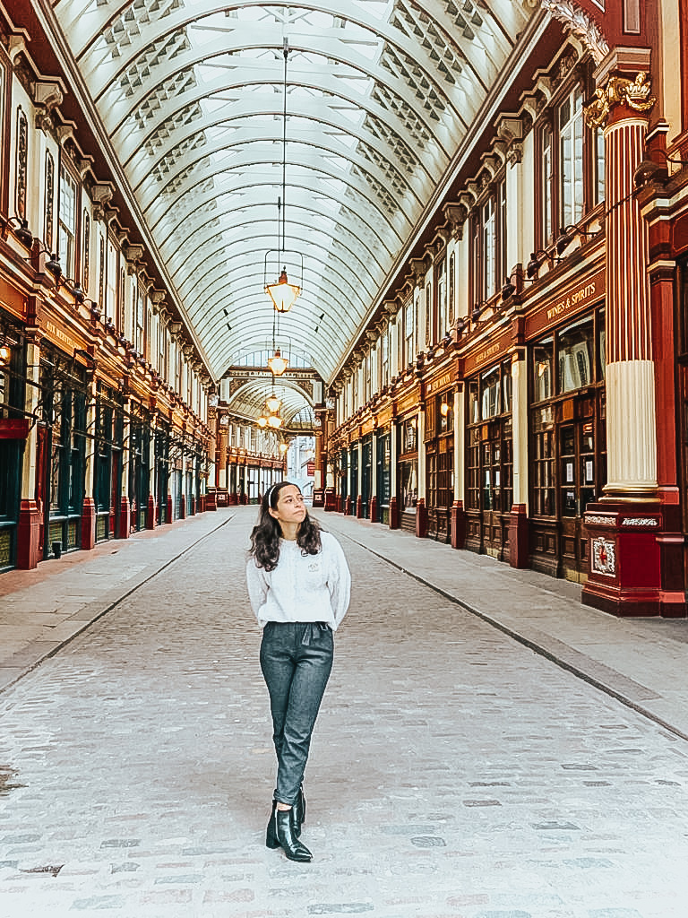 white jumper, Leadenhall Market London