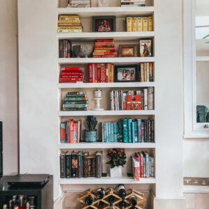 Colour coded bookshelf