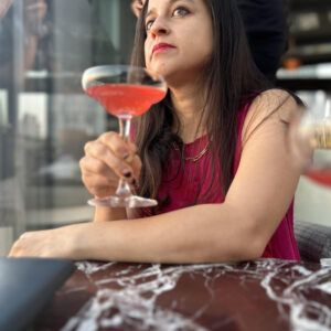 Champagne cocktail pink dress