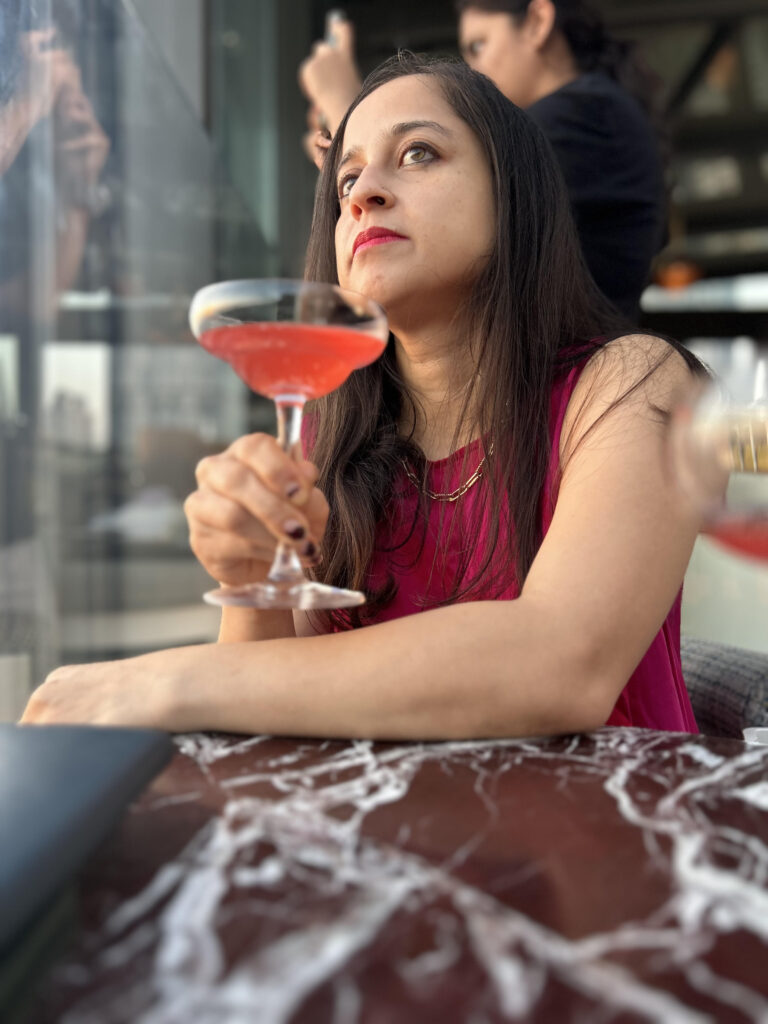 Champagne cocktail pink dress